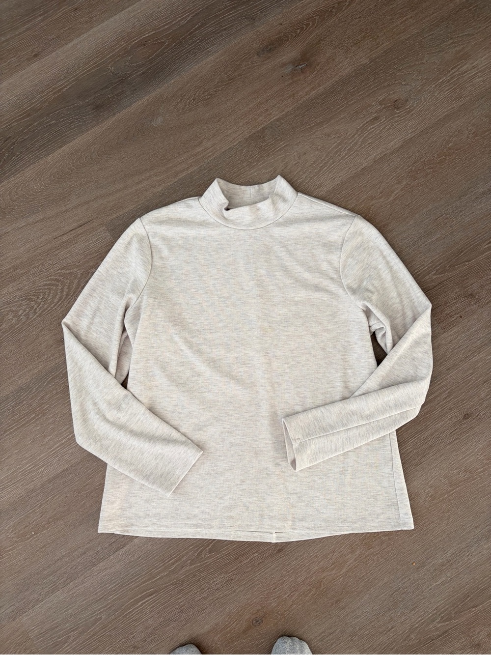 Banana Republic Cream Mock Neck Long Sleeve Top